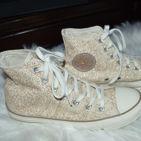 gold glitter chuck taylors